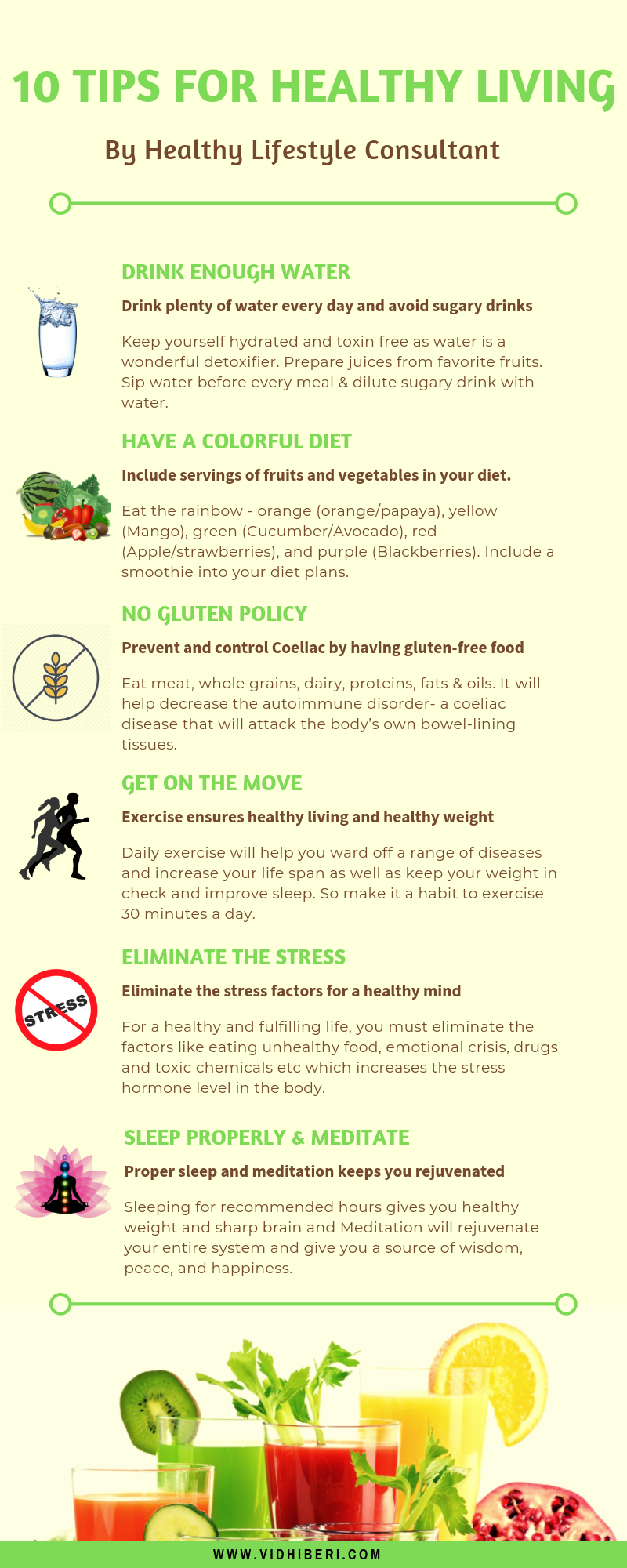 10 Tips For Healthy Living Healthy Lifestyle Consultant Vidhi Beri