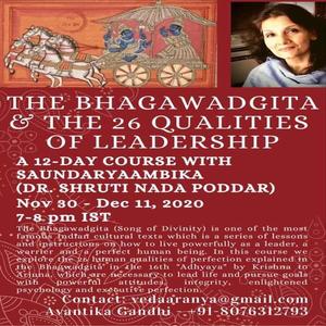 Journey On “THE BHAGAWADGITA & THE 26 QUALITIES OF LEADERSHIP”
