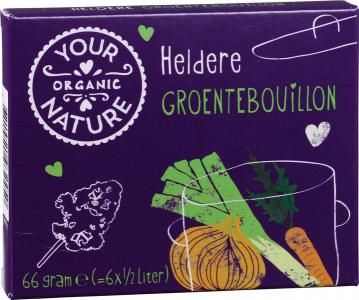 Heldere groentebouillonblokjes zonder gist