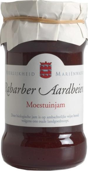 Rabarber aardbeien moestuinjam