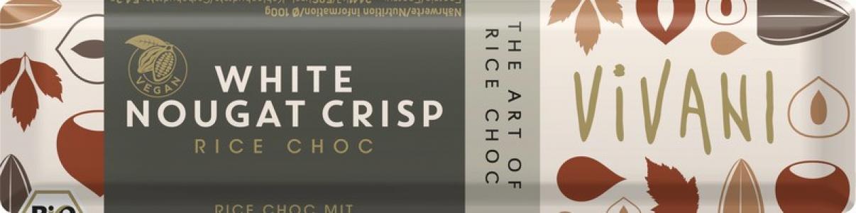 Chocolade rijstmelk wit nougat crisp