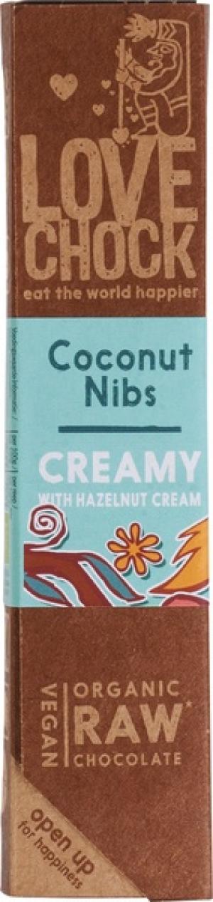 Creamy bar coconut nibs