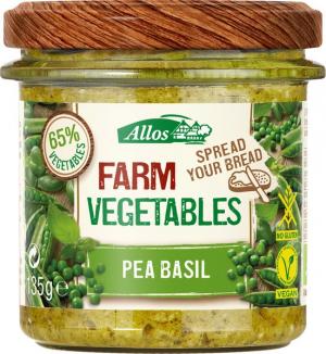 Farm vegetables pea basil