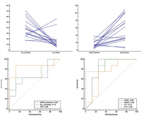 The efficacy of MRI parameters for predicting the prognosis of patients with AKI