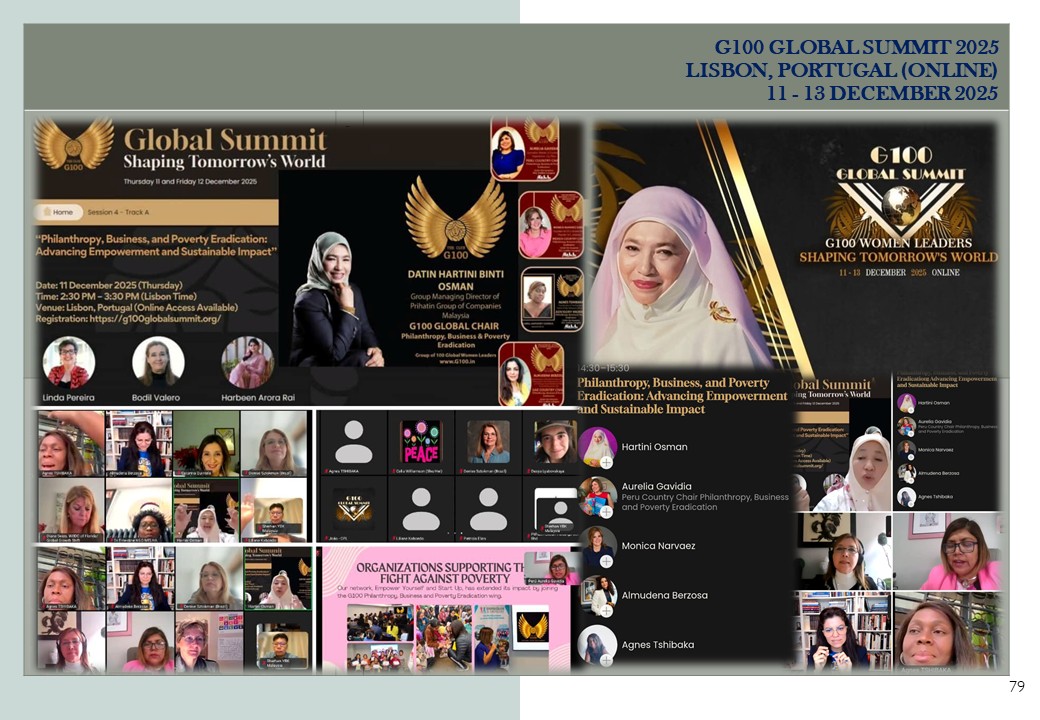 G100 GLOBAL SUMMIT 2025 LISBON, PORTUGAL (ONLINE) 11 - 13 December 2025.