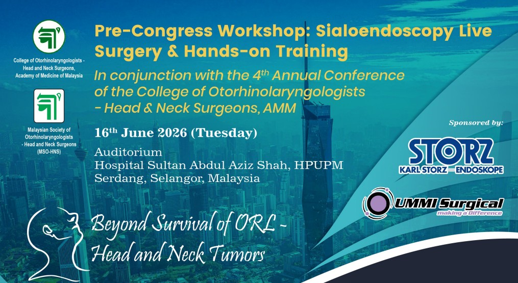 Pre-Congress Workshop: Sialoendoscopy Live Surgery & Hands-on Training