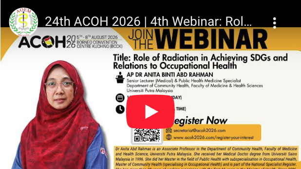 24th ACOH 2026 | 4th Webinar: Role of Radiation in Achieving SDGs & Relations to Occupational Health