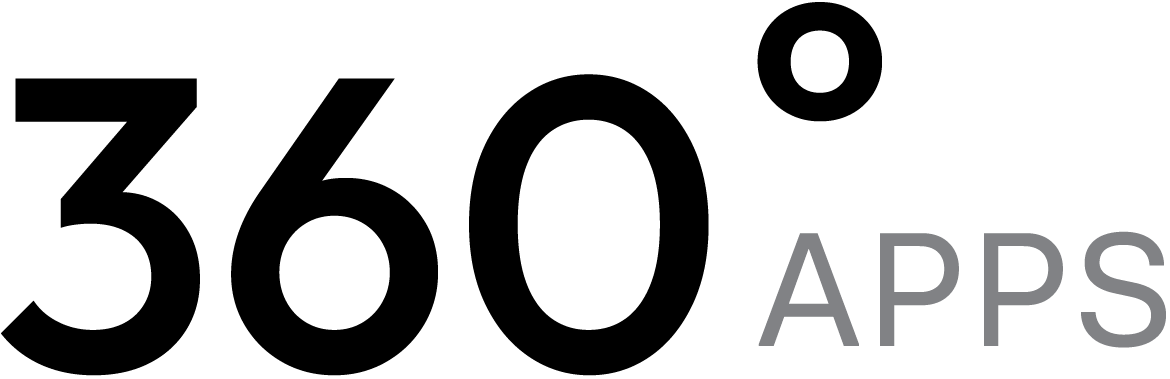 360 degree text logo