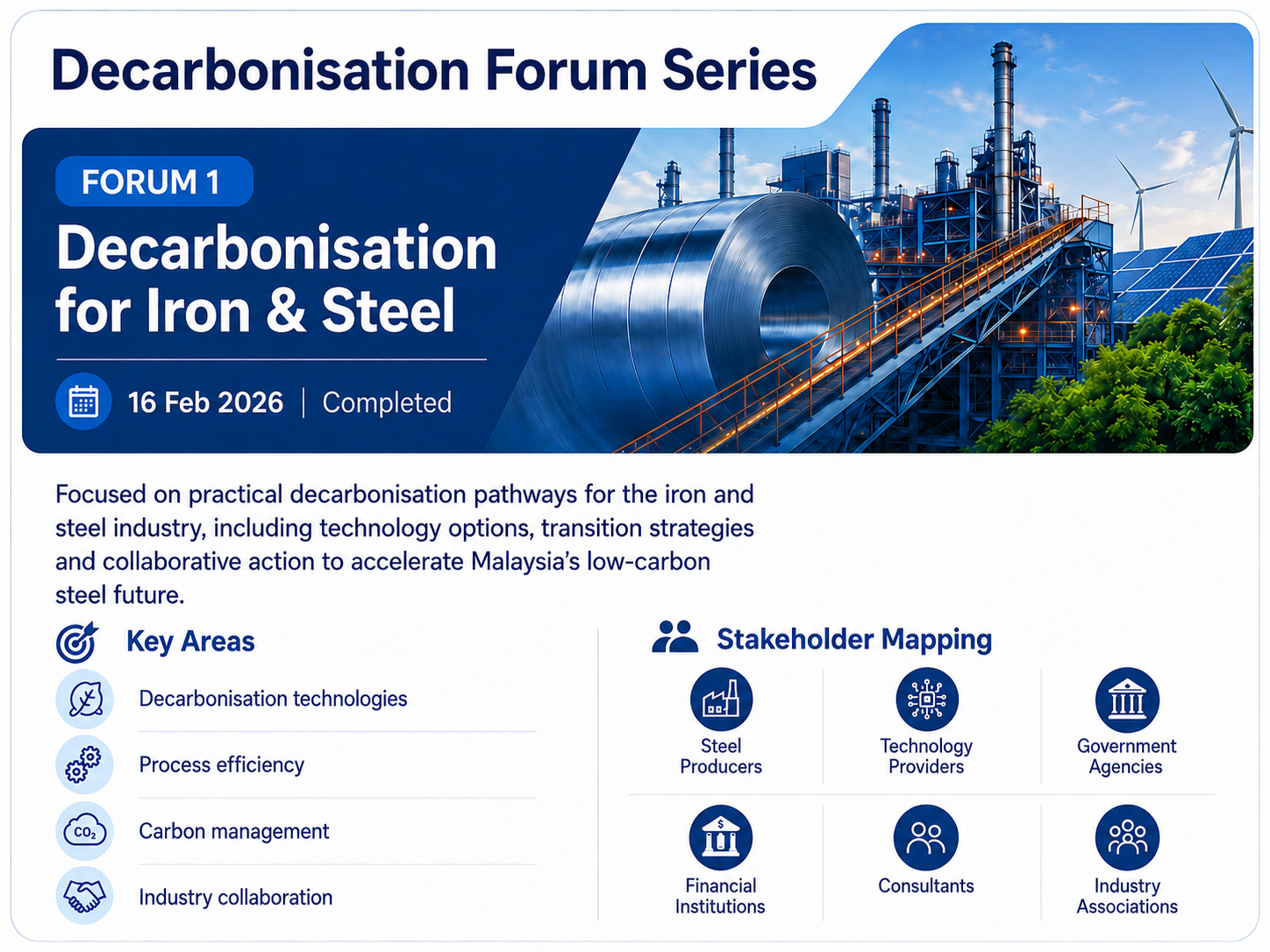 Forum 1 Decarbonisation for Iron & Steel 