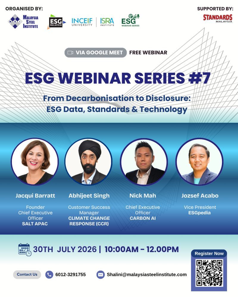 ESG Webinar Series #7 From Decarbonisation to Disclosure ESG Data Standards & Technology