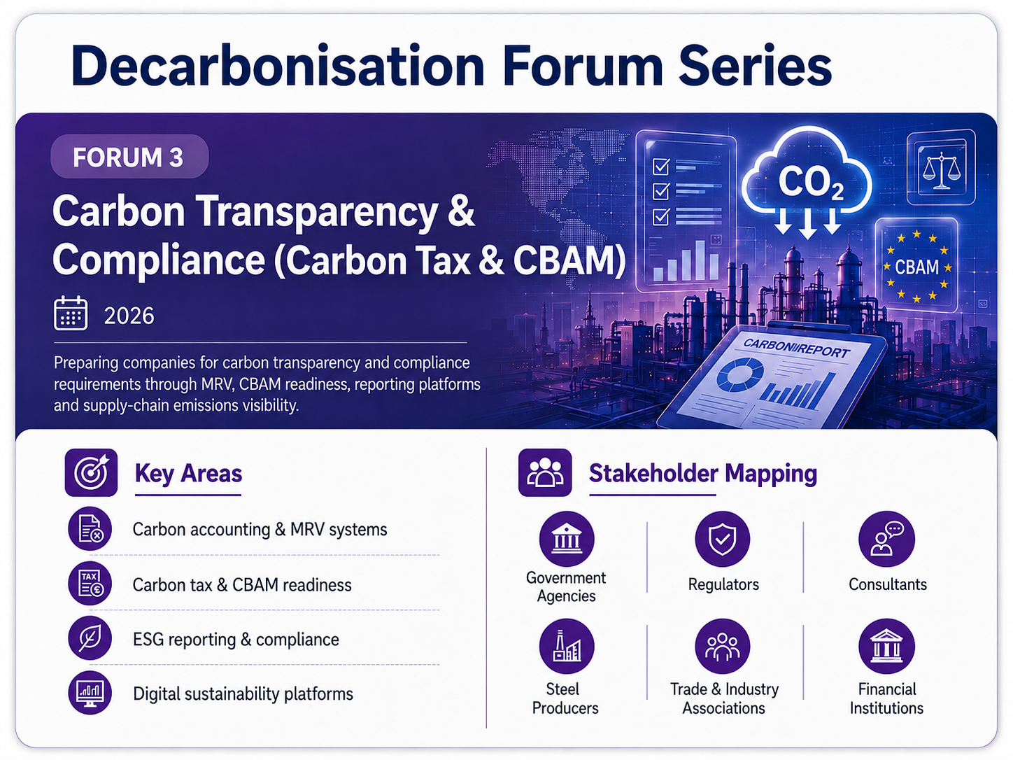 Forum 3 Carbon Transparency & Compliance (Carbon Tax & CBAM) 