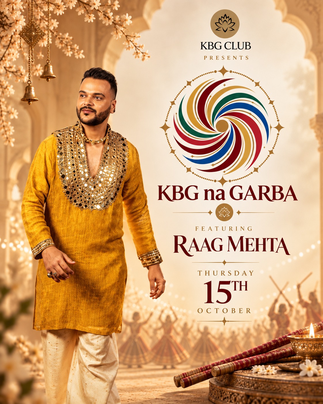 Raag Mehta, featuring at KBG na GARBA on 15 October