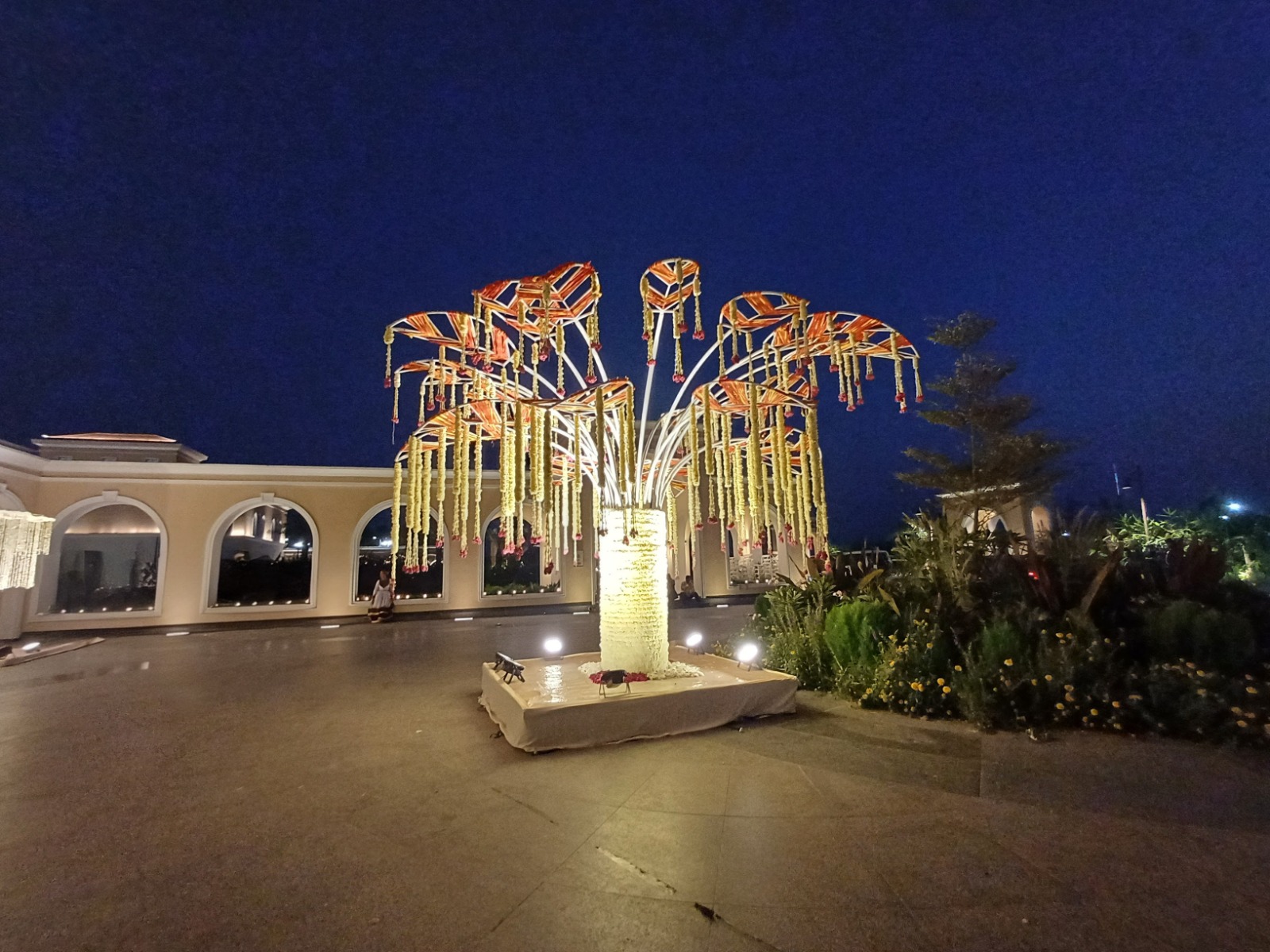 Colourful festive installation in the KBG Club courtyard