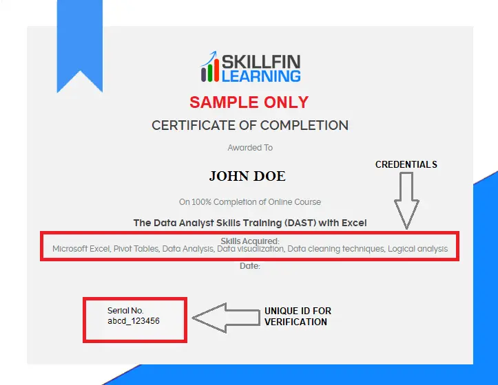 Data Analysis Skills with Excel Course