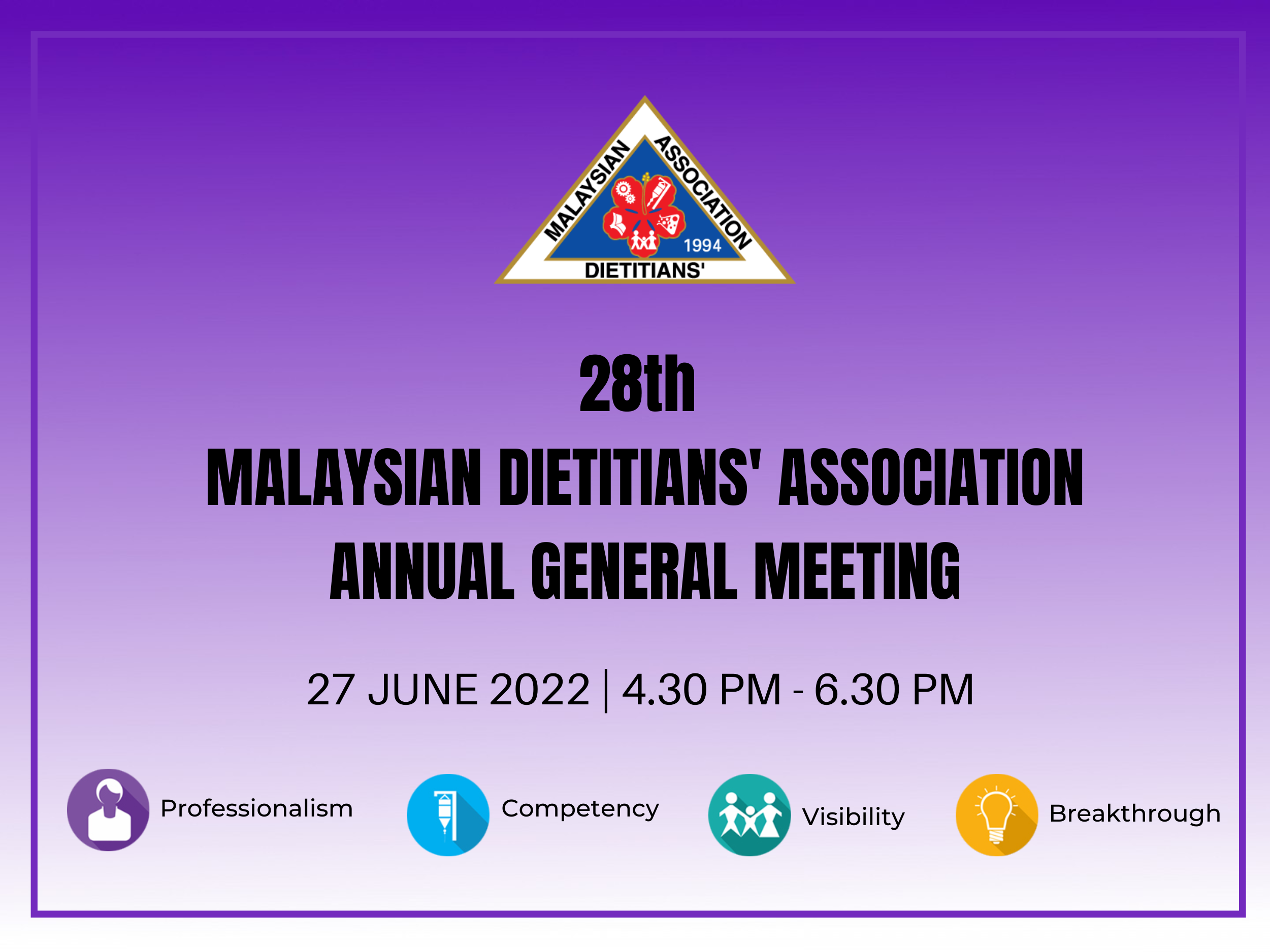 28th Annual General Meeting of the  Malaysian Dietitians Associations