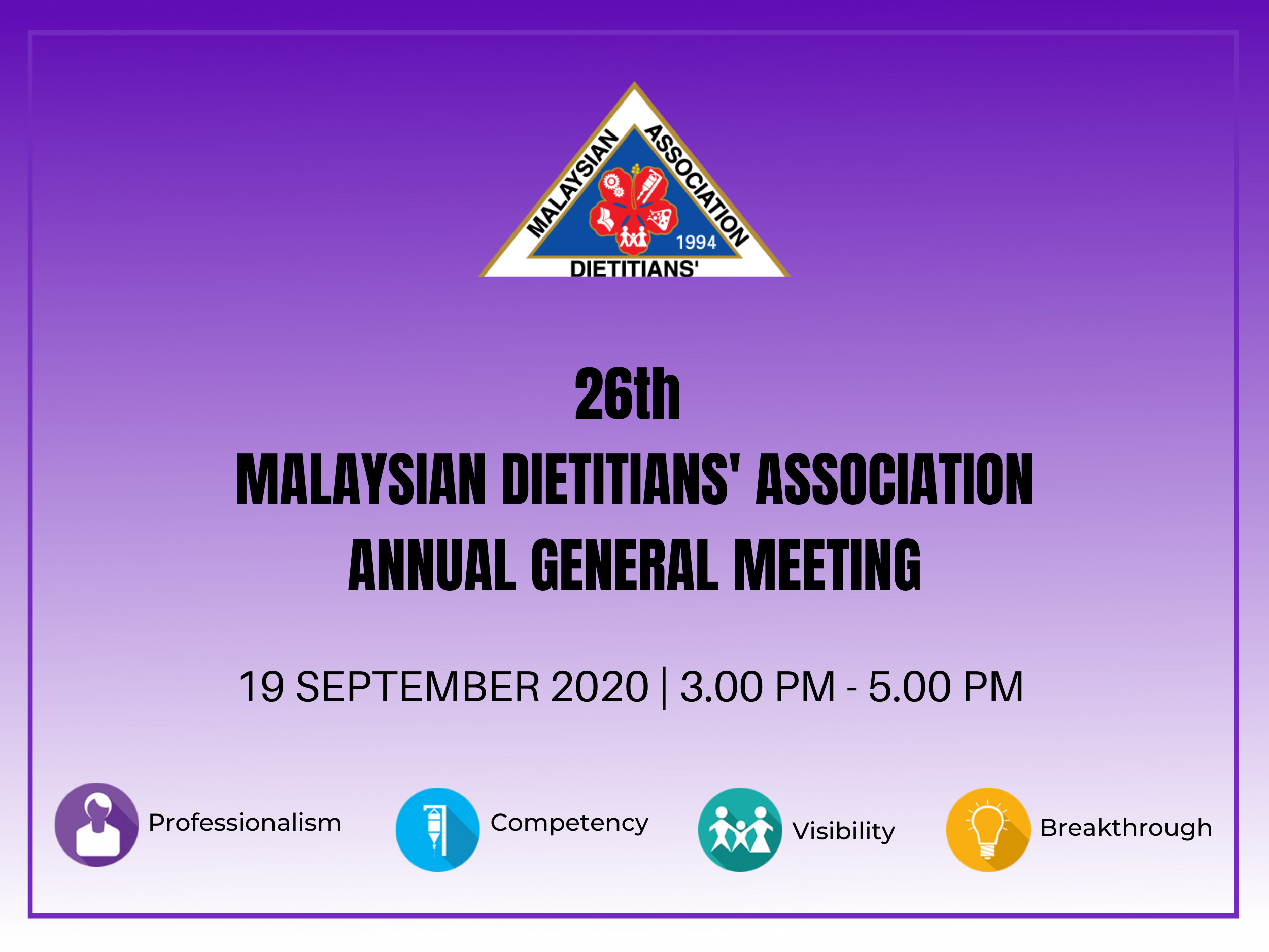 26th Annual General Meeting of the  Malaysian Dietitians Associations