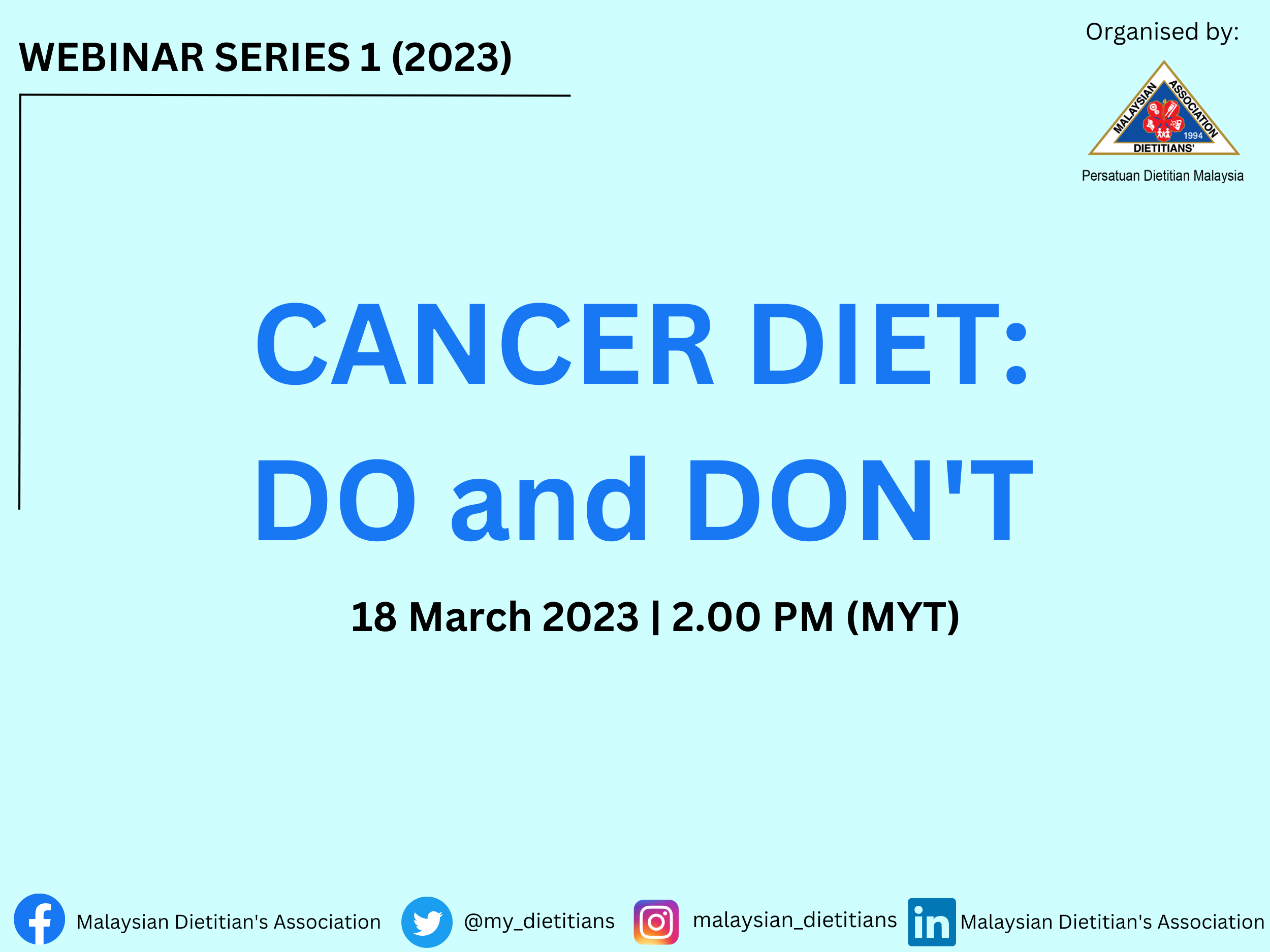 Cancer Diet: Do and Don't and What's New