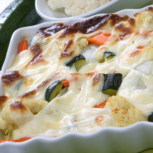GRILLED BAKED VEGS IN A CREAMY SAUCE