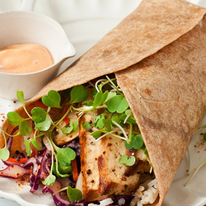 SPICY TOFU SALAD WRAPS