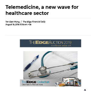 Telemedicine, a new wave for healthcare sector