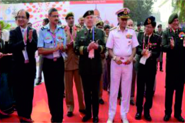 ALL THREE CHIEFS OF ARMED FORCES INAUGURATING THE EXHIBITION