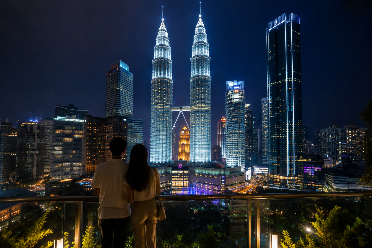 Petronas at ngiht in KL